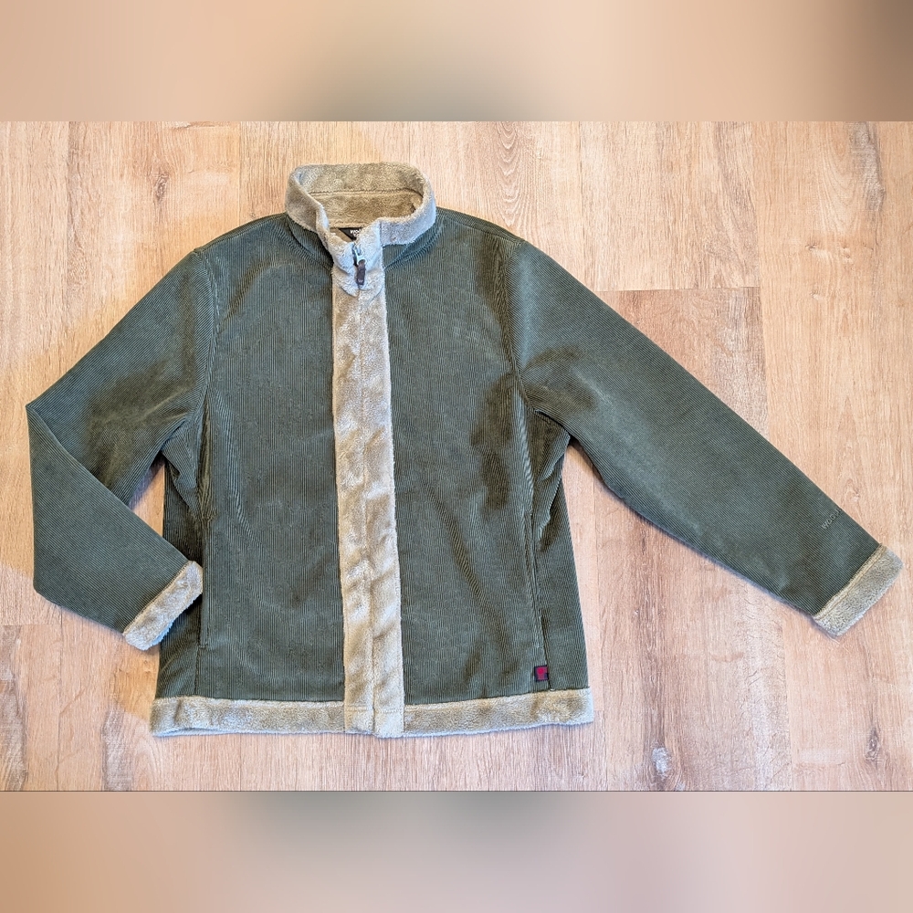 Woolrich Green Corduroy & Faux Fur Jacket Size Medium